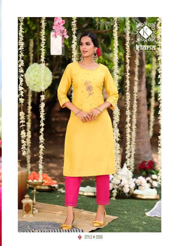 Kiana Fantasy Fancy Wear Musleen Kurti With Pant Collection